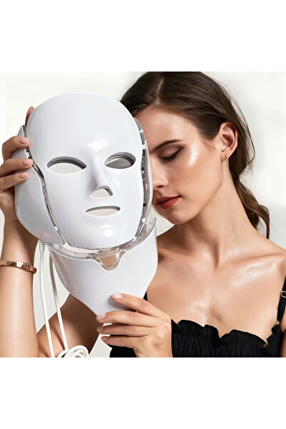 MACON 7-Color Neck & Face Beauty Mask Machine - Wireless USB Rechargeable Unisex Reusable Skincare Device