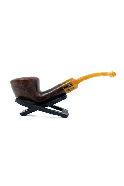 EliteEco Şahin Sarı Yıldız Mod-62 9mm Filtreli Akrilik Saplı Pipo Pipo