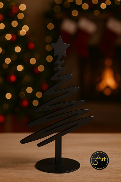 3art Metal Decor minim de brad de pin – Ornament de masă pentru Crăciun – Bra...