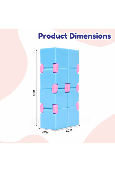 Chanak Infinity Cube Fidget Toy Stress Relieving Fidgeting Game Above 3+ Age (Color As Per Availability)