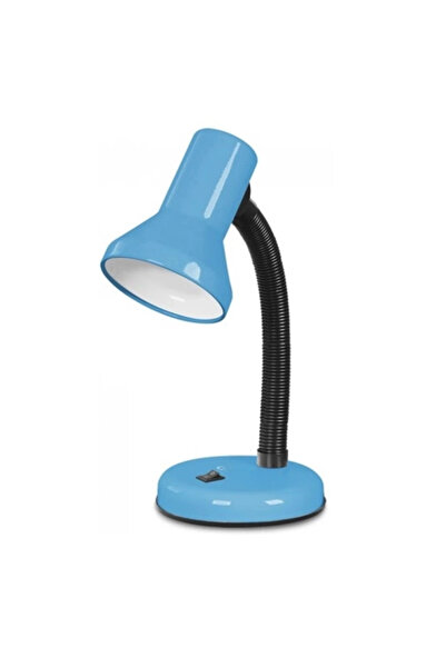 portable Study Desk Lamp With Flexible Neck And Integral On Off Switch- Blue