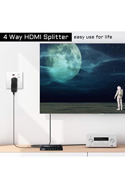 Cite 1x4 HDMI Splitter 4K HDMI Splitter 1 in 4 Out Supports HDCP UHD 4K Hdmi 1.4 3D 1080P