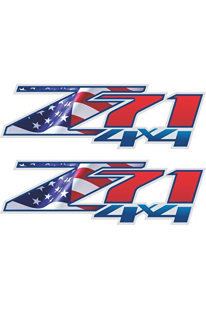 Emoda home Trove ملصق علم وطني لسيارة شيفروليه جي إم سي Z71 (31.8×10.2 سم) مل...