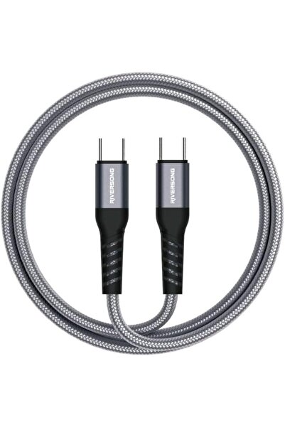 RİVERSONG كابل شحن سريع Hercules C6 USB-C إلى USB-C 100 واط PD، 3 أمتار، مضفر...