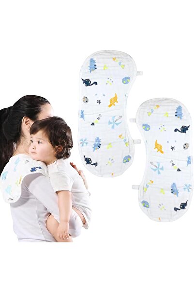 Generic 2 Pack Muslin Baby Burp Cloths Large Cotton Burping Cloths & Bibs Set