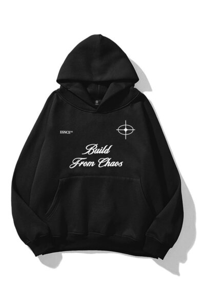 Trendiz Unisex Build From Chaos Sweatshirt Siyah