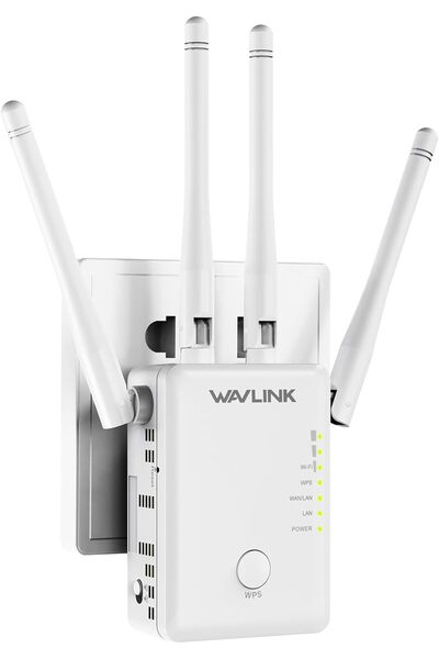 Generic WAVLINK AC1200 Dual Band WiFi Extender with Gigabit Ethernet & 4 High Gain Antennas