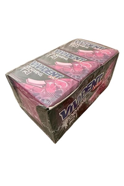 Vivident Storming Çilek, Ahududu ve Frenk Üzümü Aromalı Şekersiz Sakız 33 g x...