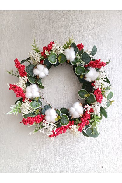 Okaliptus Tasarım New Year's Kokina Design Wreath Door Decoration Home Decor Gift