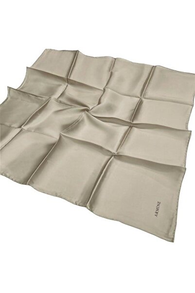 Armine Düz İpek Eşarp - 1150 Taş Rengi Sura