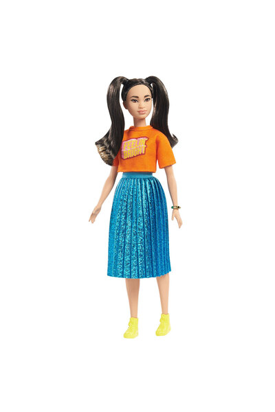 mattel Papusa Fashionistas Doll - Feelin' Bright T-shirt with Skirt