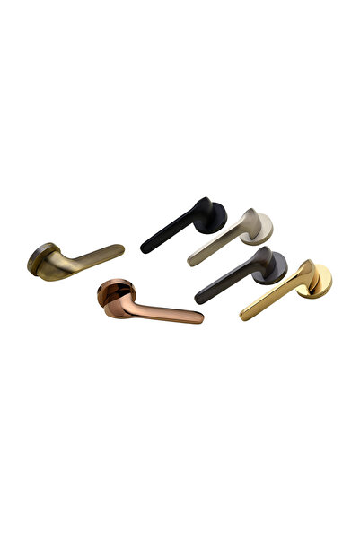 swicon ROZART YUVARLAK ROZETLİ KAPI KOLU ODA KULLANIMI İÇİN ANTİK SARI