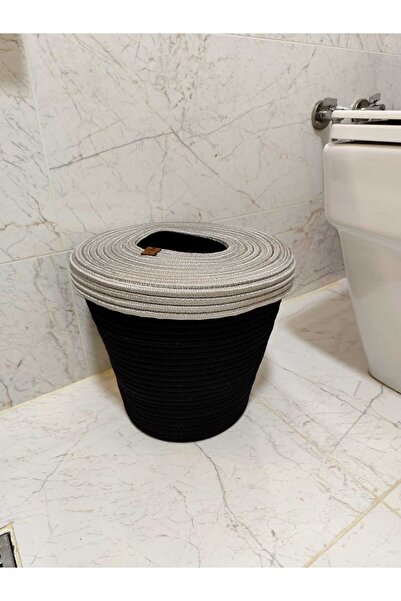 JÜTEX HOME Jute, Straw, Trash Can, Kitchen Trash Can, Bathroom Trash Can, Nat...