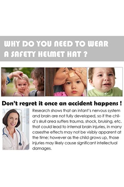 CW Baby Safety Helmet Adjustable Cotton Infant Head Protector (Blue Football) -