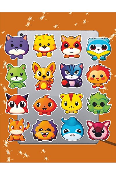 hediyenebak مجموعة ملصقات لطيفة ذات طابع حيواني |   ملصق للكمبيوتر المحمول والكمبيوتر الشخصي والتابلت والهاتف والدفتر ومجلة البوليت جورنال