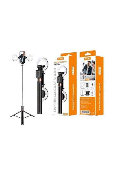 PLOKAMA Live-K9 Pro 1700mm Live Broadcast Stand – Adjustable Tripod with Ring Light Mount