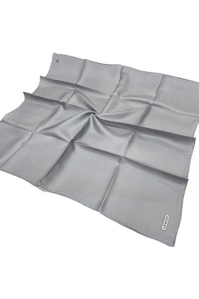 Armine Eșarfă din mătase simplă - 162 Twill gri