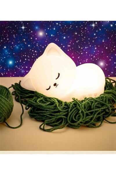 lstri Uyuyan Kedi Çocuklar için Gece Lambası doğum günü hediye için arkadaş s...