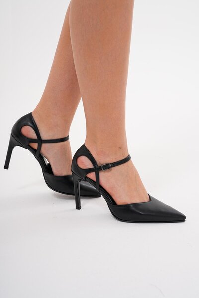 golden heel 8.5cm Thin Heel Women's Black Stiletto Heels