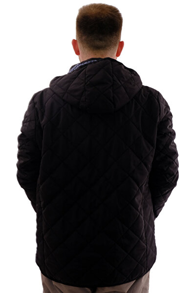 ModeXL Mode XL Men's Plus Size Puffer Jacket with Pockets Zipper Cold Resistant U24600 Black