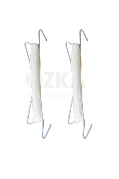 Topraksız Market 12 Metre UV Katkılı İpli Metal Domates Askısı – 10 Adet – Se...