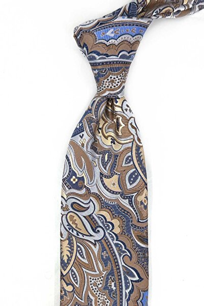 Kravatkolik Gray Shawl Pattern Classic Tie with Handkerchief Kk13313