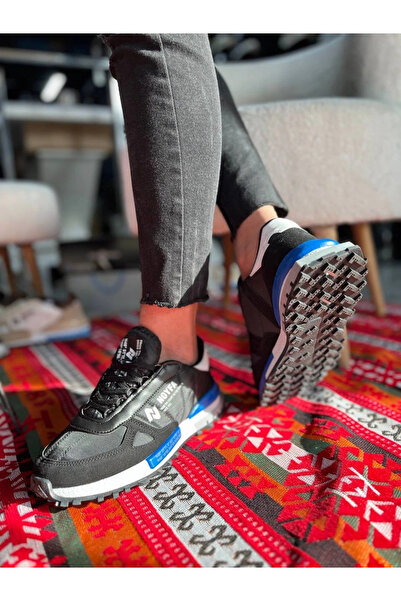 Işıltı kidss Kb-N1 Kuback Black Blue Detailed Casual Men's Shoes