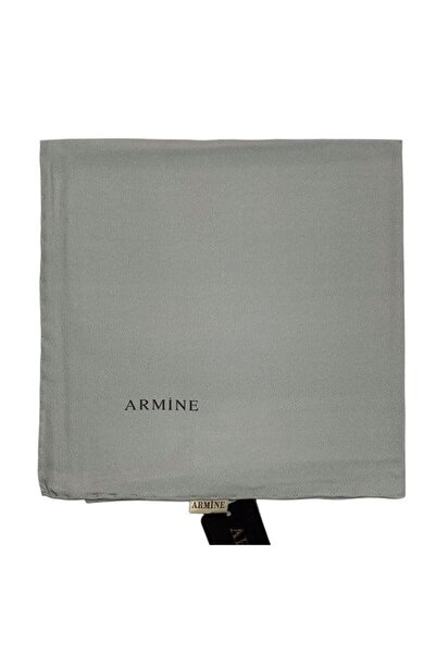 Armine Eșarfă din mătase simplă - 1301 Twill gri