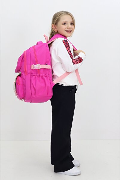 Probag Girl's Pink School Bag Kindergarten Primary School Backpack Teenage Girl Daily Bag (with Toy Gift)