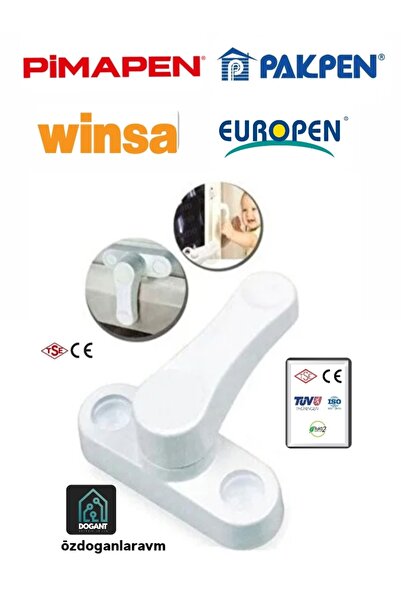 dogant özdoğanlar avm قفل أمان للأطفال من البي في سي للنوافذ، أبيض اللون، 3 قطع