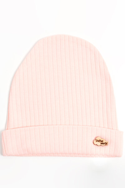 Soar Kids Aksesuar Baby Girl Wooden Cloud Themed Pink Cotton Beanie