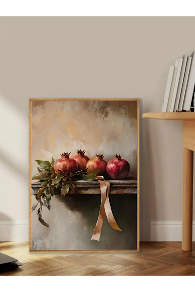 Tuba Decor Tek Parça Ahşap Çerçeveli Oturma Odası Salon Mutfak Tablo