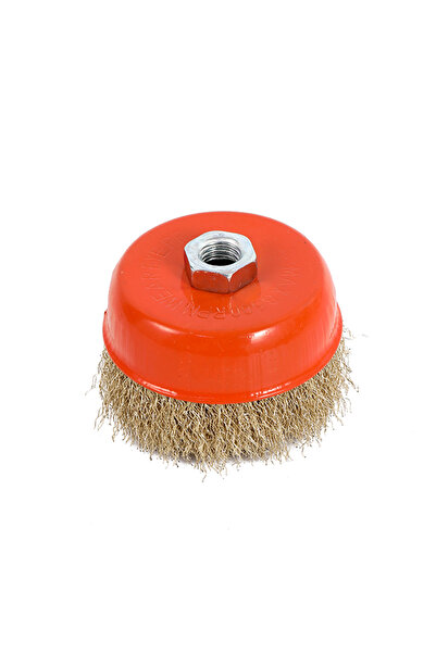 Lawazim Brass Wire Cup Brush 4inch Gold - Heavy Duty Brush for Rust & Paint Removal