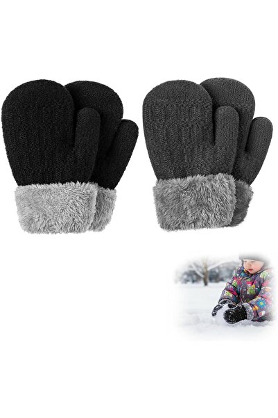 Generic Baby Winter Mittens - Thick Fleece-Lined Thermal Mittens for Infants (Pair)