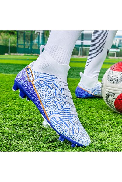 Donbella Donbest Men's Football Cleats High-Top Outdoor Sports Shoes 41 EU