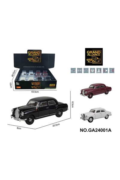 Colorland سيارة مرسيدس بنز W120 مصبوبة بمقياس 1:24 من بول باك - قطعة واحدة (ل...