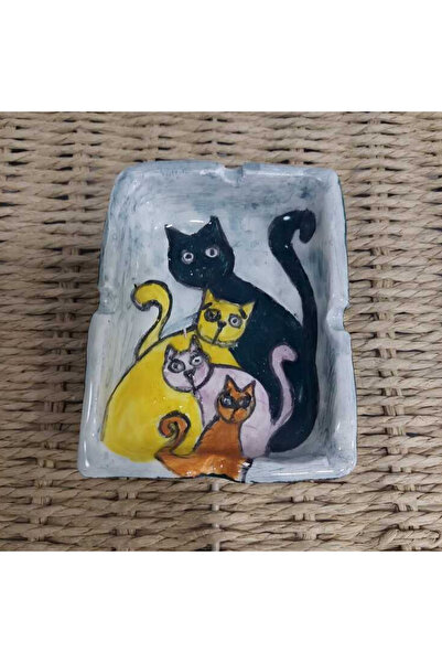 esdekor Large handmade ceramic ashtray 12x8