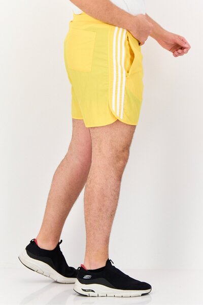 adidas Men Sportswear Fit Drawstring Embroidered Logo Outdoor Sprinter Shorts, Yellow