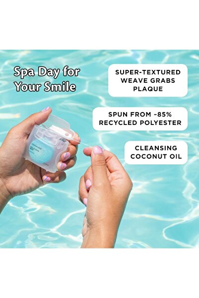 Cocofloss Woven Dental Floss, Mint, Waxed, Expanding, Vegan, 1 Spool (33 yd)