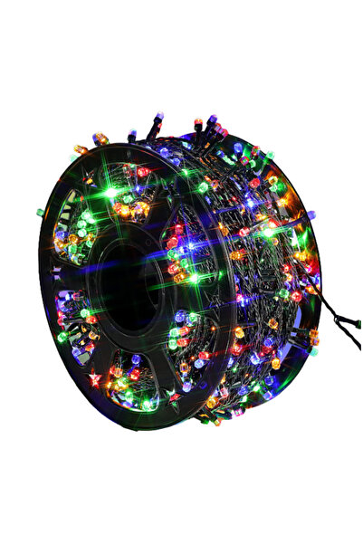 Generic Rolă de Crăciun multicoloră, tip rolă, liniară, 30 m, 500 LED-uri, ut...