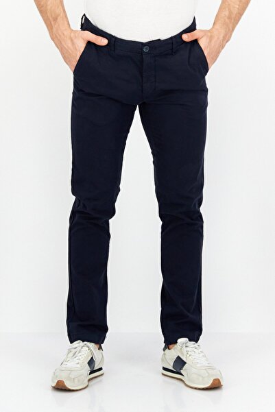 Tchibo بنطلون تشينو رجالي سادة، أزرق داكن