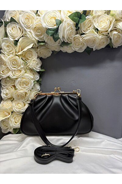 MİOSSA Kadın Şık Abiye Burslu Siyah Çanta