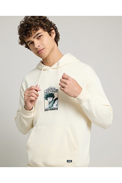 R&B Printed Hoodie With Long Sleeves