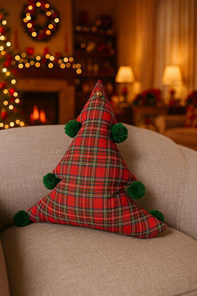 GİFTPİLLOWSS Christmas Themed Pine Tree Throw Pillow