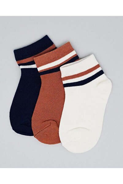 R&B Multi Boy's 3 Pack Printed Ankle Socks