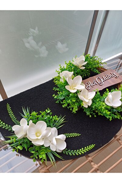 Okaliptus Tasarım Hoş Geldiniz çelenk paspas takım