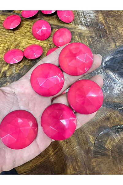 Gönülden Tasarım Pink 6-Piece Button Set Diameter 4 cm