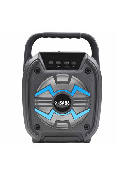 X-BASS BT Speaker BT-6118 Super Bass Wireless Speaker Tube Shaped Speaker 6.5inch- Blue