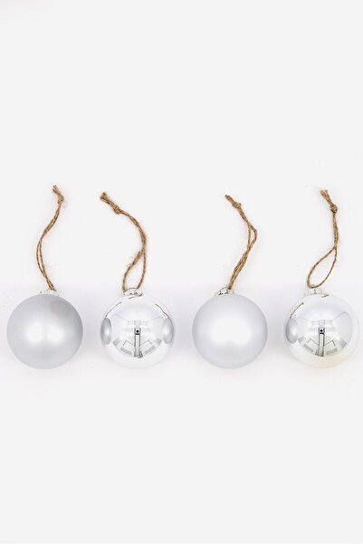 Muy Mucho 12 Pcs Metallic Ball, Silver