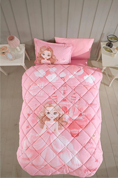 Clasy Ranforce 100% Βαμβάκι Μονό Πάπλωμα Σετ Sweet Princess V1 Πούδρα